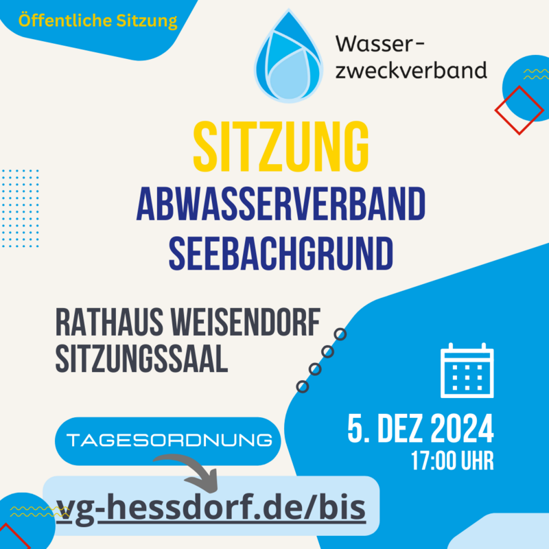 Sitzung des Abwasserverbandes Seebachgrund am 05.12.2024