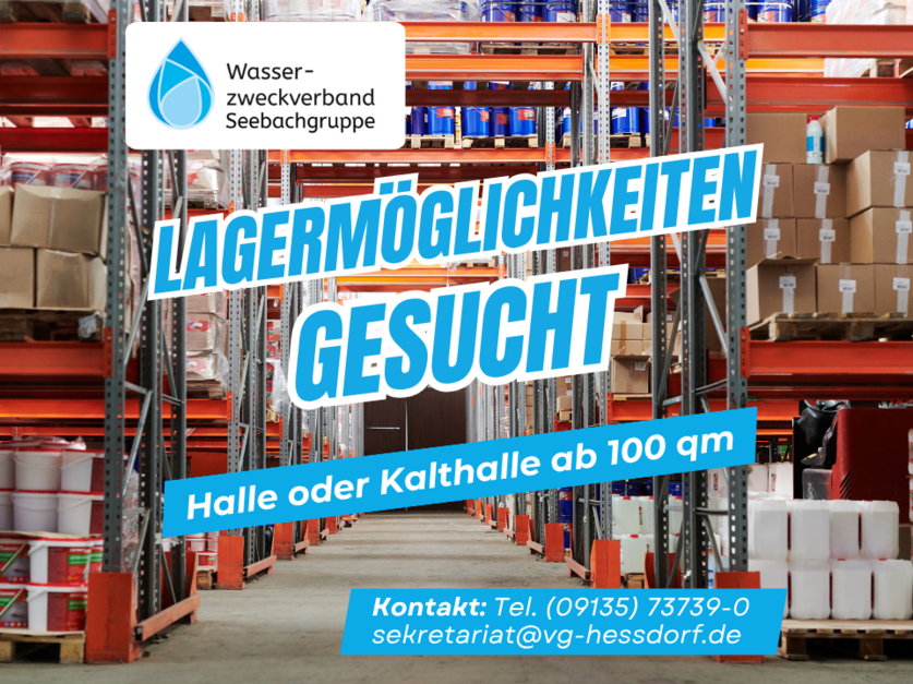 ZVS Wasserzweckverband Lagermöglichkeiten gesucht