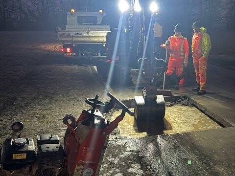 Wasserrohrbruch Neuenbürg 17.01.2025